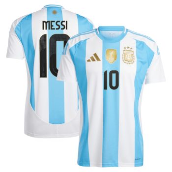 Lionel Messi 10 Argentina National Team 2024 Home Men Jersey - White