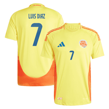 Luis Diaz 7 Colombia National Team 2024 Home Men Jersey - Yellow