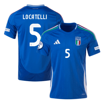 Manuel Locatelli 5 Italy National Team 2024 Home Men Jersey - Blue