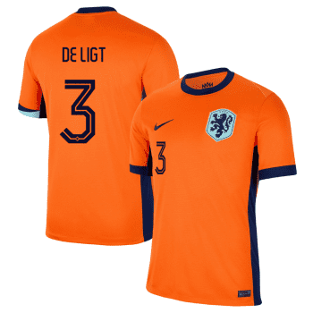 Matthijs de Ligt 3 Netherlands National Team 2024 Home Men Jersey - Orange