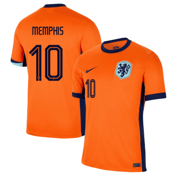 Memphis Depay 10 Netherlands National Team 2024 Home Men Jersey - Orange