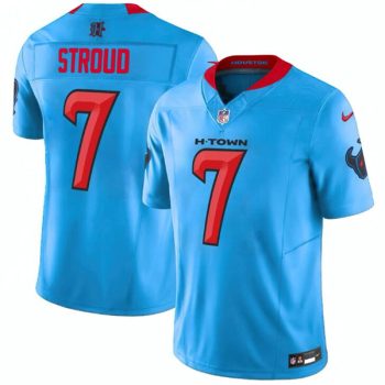 Men's Houston Texans #7 C.J. Stroud Blue 2024 Vapor F.U.S.E. Limited Football Stitched Jersey