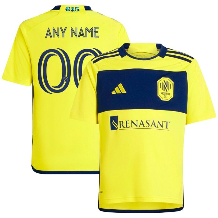 Nashville SC Youth 2024 The 615 Kit Replica Custom Jersey - Yellow