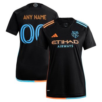 New York City FC Women's 2024 24/7 Kit Replica Custom Jersey Black