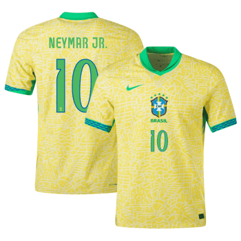 Neymar Jr. 10 Brazil National Team 2024 Home Stadium Men Jersey - Yellow
