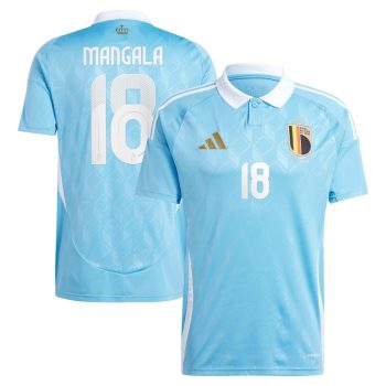Orel Mangala 18 Belgium National Team 2024 Away Men Jersey - Blue