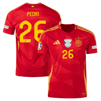 Pedri 26 Spain National Team 2024 Home Men Jersey - Scarlet