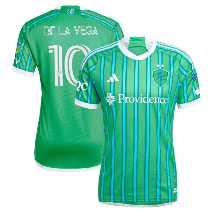 Pedro de la Vega Seattle Sounders FC 2024 The Anniversary Kit Player Jersey Green