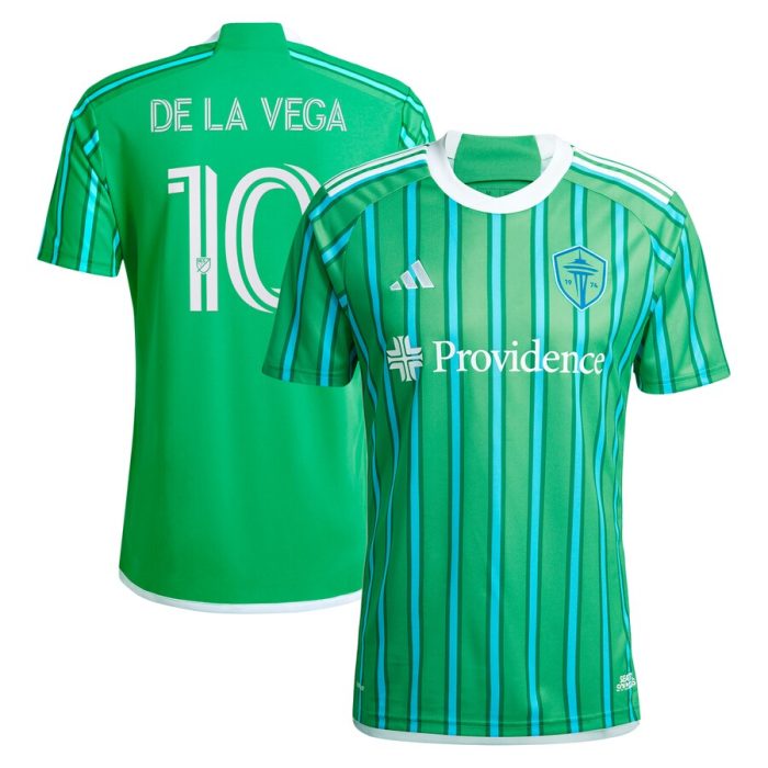 Pedro de la Vega Seattle Sounders FC 2024 The Anniversary Kit Replica Player Jersey Green