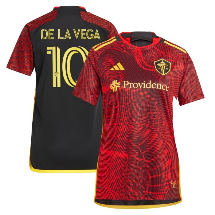 Pedro de la Vega Seattle Sounders FC Women's 2024 The Bruce Lee Kit Replica Player Jersey Red