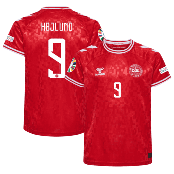 Rasmus Hojlund 9 Denmark National Team 2024 Home Stadium Youth Jersey - Red