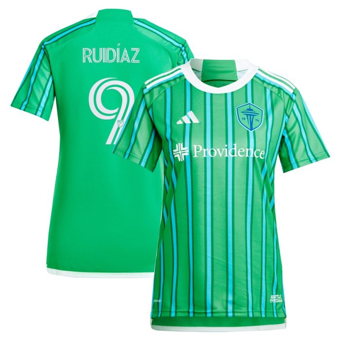 Raul Ruidiaz Seattle Sounders FC Women's 2024 The Anniversary Kit Replica Player Jersey Green