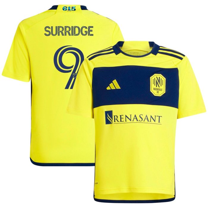 Sam Surridge Nashville SC Youth 2024 The 615 Kit Replica Player Jersey - Yellow