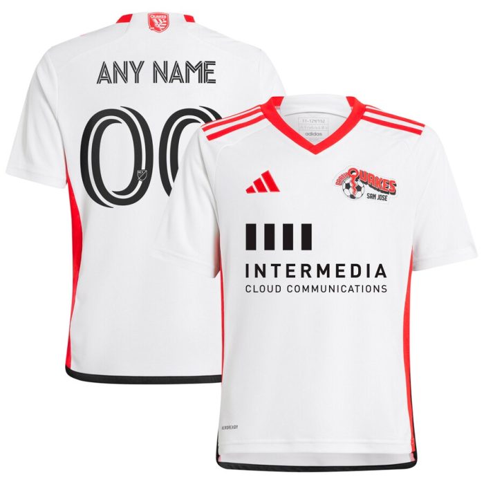 San Jose Earthquakes Youth 2024 The 50 Kit Replica Custom Jersey - White