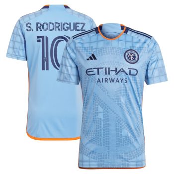 Santiago Rodriguez New York City FC 2024 The Interboro Kit Replica Player Jersey Light Blue