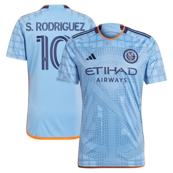 Santiago Rodriguez New York City FC 2024 The Interboro Kit Replica Player Jersey Light Blue