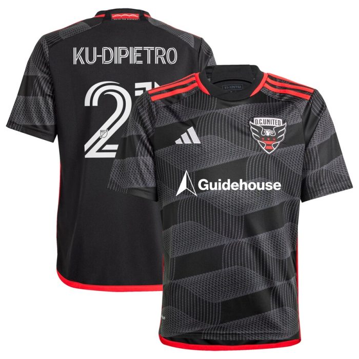 Theodore Ku-Dipietro D.C. United Youth 2024 The Icon Kit Replica Player Jersey Black