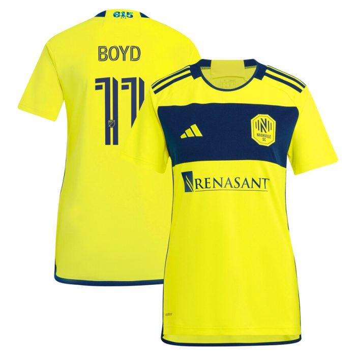 Tyler Boyd Nashville SC Women's 2024 The 615 Kit Replica Player Jersey - Yellow