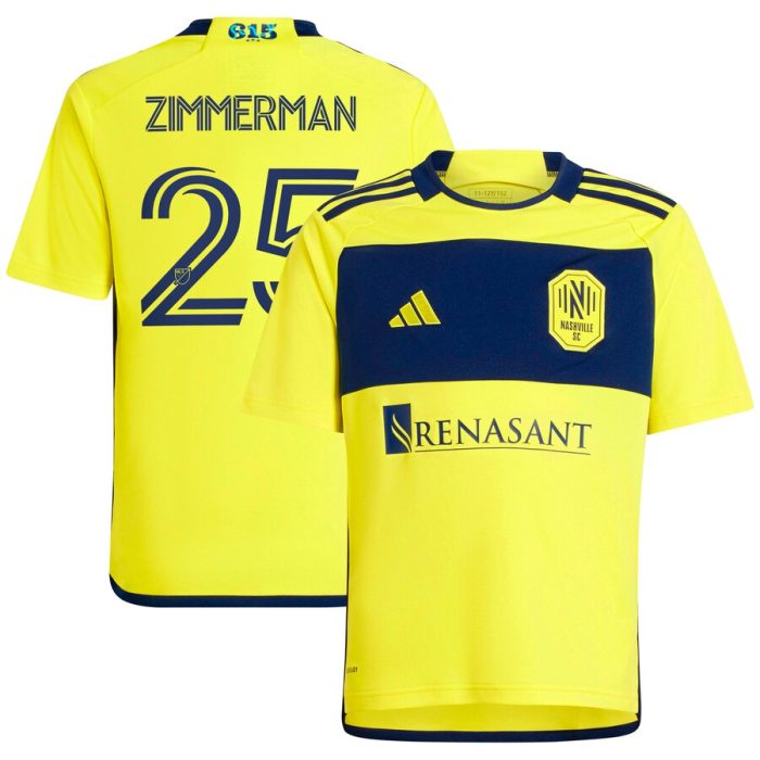 Walker Zimmerman Nashville SC Youth 2024 The 615 Kit Replica Player Jersey - Yellow