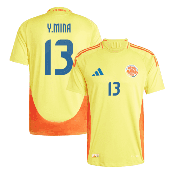 Yerry Mina 13 Colombia National Team 2024 Home Men Jersey - Yellow