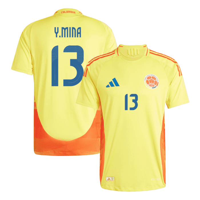 Yerry Mina 13 Colombia National Team 2024 Home Men Jersey - Yellow