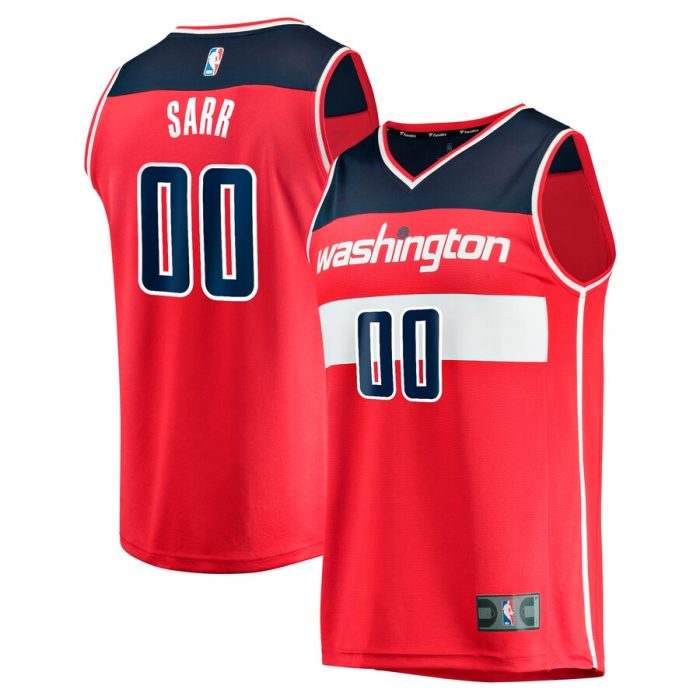 Alexandre Sarr Washington Wizards Youth 2024 NBA Draft Fast Break Player Jersey - Icon Edition - Red