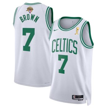 Boston Celtics #7 Jaylen Brown White 2024 Finals Champions Association Edition Stitched Basketball Jersey