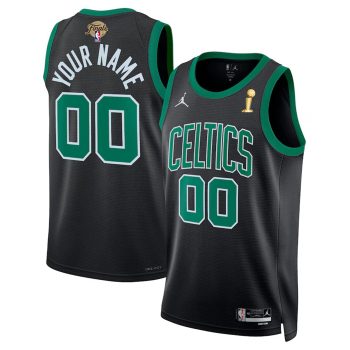 Boston Celtics Active Player Custom Black 2024 Finals Champions Statement Edition Stitched Basketball Jersey