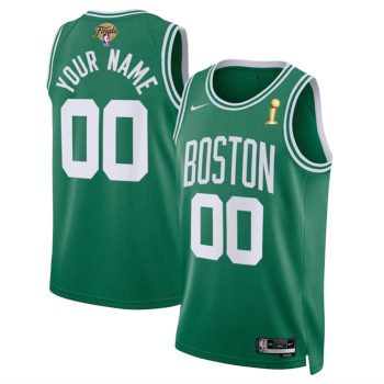 Boston Celtics Active Player Custom Kelly Green 2024 Finals Champions Icon Edition Stitched Basketball Jersey