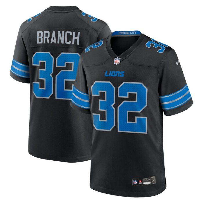 Brian Branch Detroit Lions 2nd Alternate Game Jersey - Black