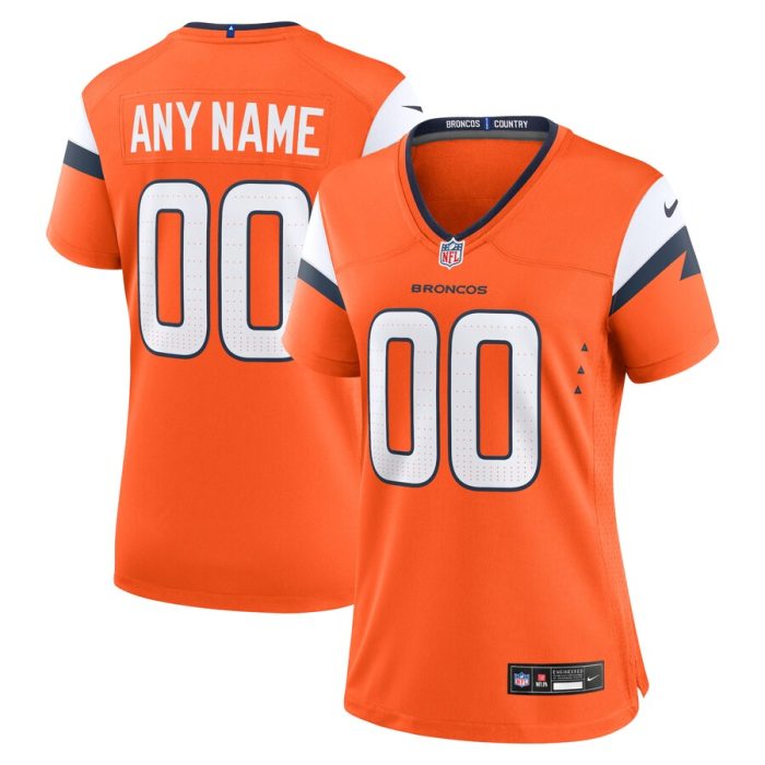 Denver Broncos Women's Custom Game Jersey  - Orange