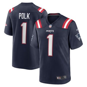 Ja'Lynn Polk New England Patriots Team Game Jersey - Navy