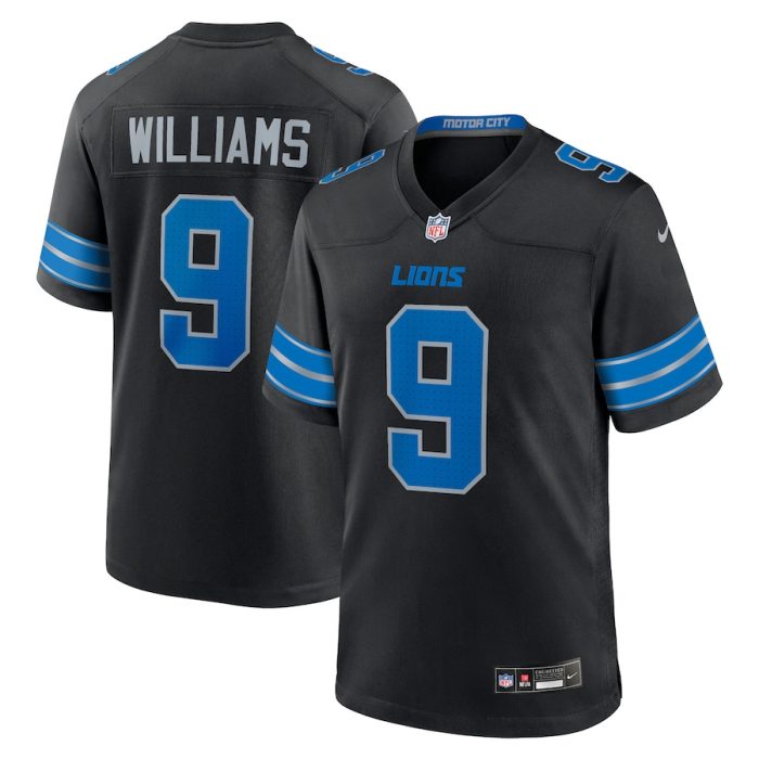 Jameson Williams Detroit Lions 2nd Alternate Game Jersey - Black