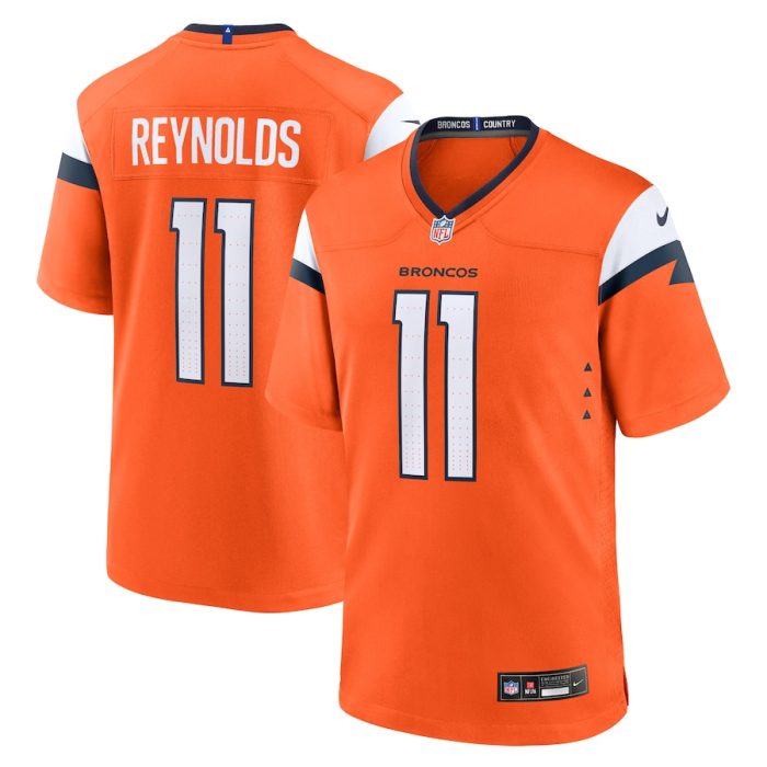 Josh Reynolds Denver Broncos Game Jersey - Orange