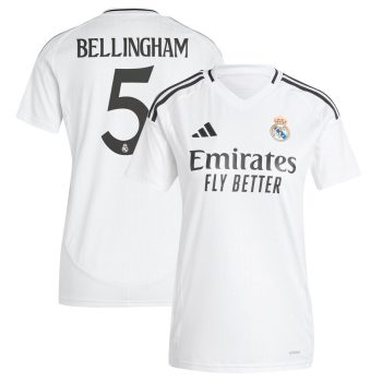 Jude Bellingham Real Madrid Women's 2024/25 Home Replica Player Jersey - White