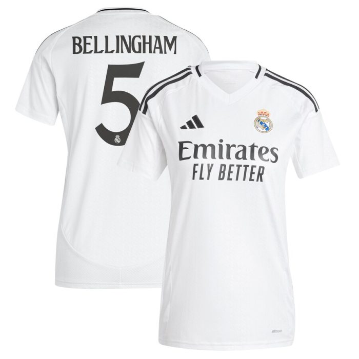 Jude Bellingham Real Madrid Women's 2024/25 Home Replica Player Jersey - White