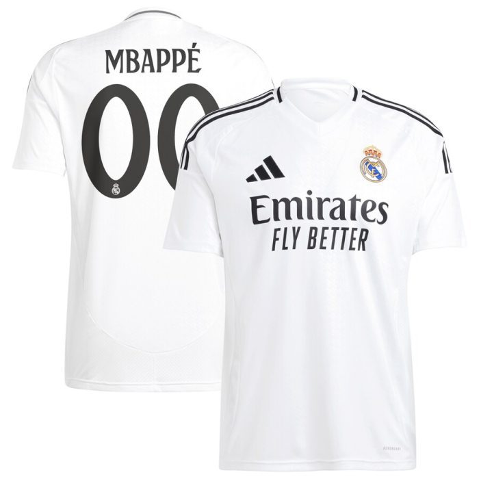 Kylian Mbappe Real Madrid 2024/25 Home Replica Player Jersey - White