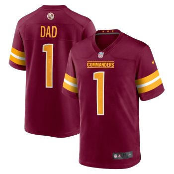 Number 1 Dad Washington Commanders Game Jersey - Burgundy