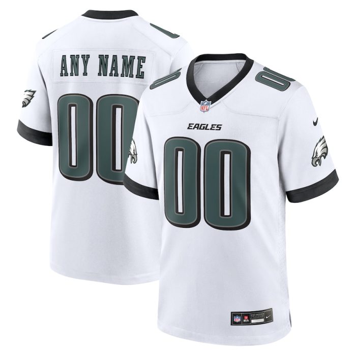 Philadelphia Eagles Custom Game Jersey - White