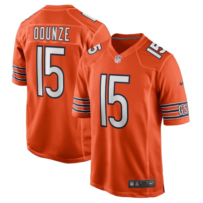 Rome Odunze Chicago Bears Alternate Game Jersey - Orange