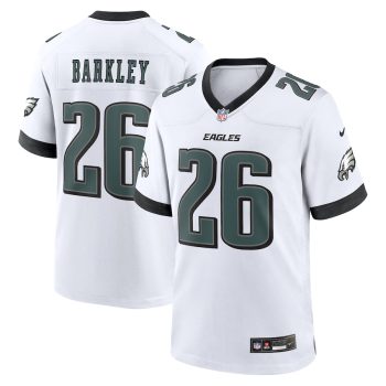 Saquon Barkley Philadelphia Eagles White Game Jersey - White