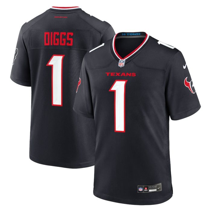 Stefon Diggs Houston Texans Game Jersey - Navy