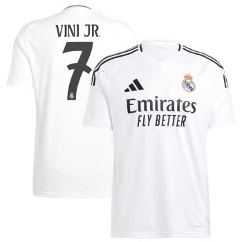 Vini Jr. Real Madrid 2024/25 Home Replica Player Jersey - White