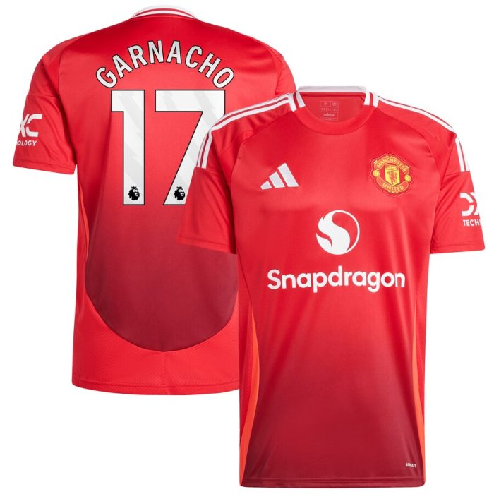 Alejandro Garnacho Manchester United 2024/25 Home Replica Player Jersey - Red