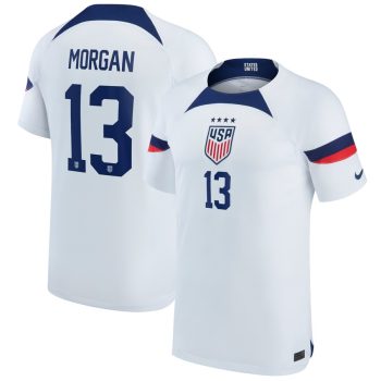 Alex Morgan USWNT 2022/23 Home Breathe Stadium Replica Player Jersey - White