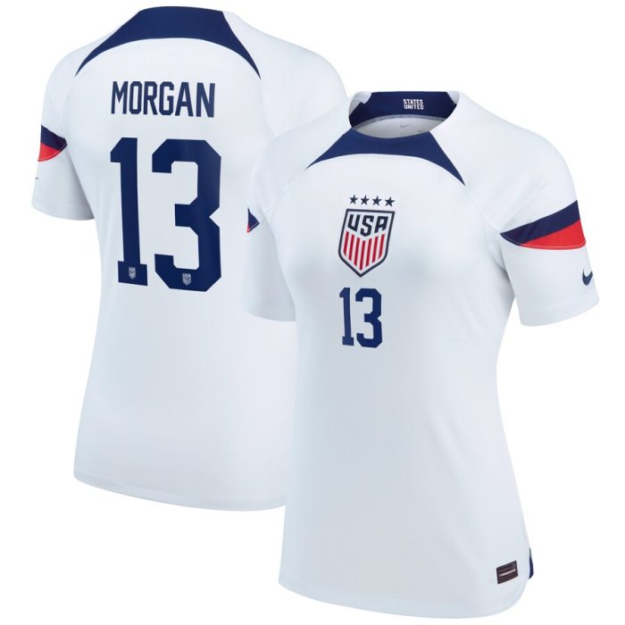 Alex Morgan USWNT Women's 2022/23 Home Breathe Stadium Replica Player Jersey - White