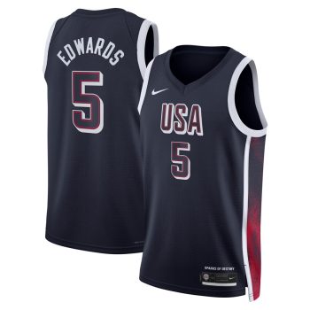 Anthony Edwards Men's USA Basketball Unisex 2024 Swingman Player Jersey - Navy