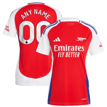 Arsenal Women 2024/25 Home Replica Custom Jersey-Red