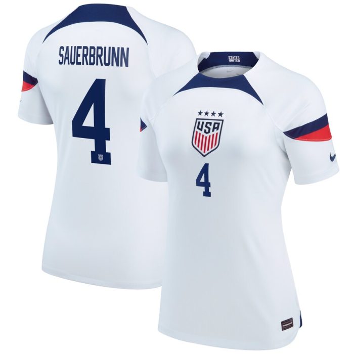 Becky Sauerbrunn USWNT Women's 2022/23 Home Breathe Stadium Replica Player Jersey - White