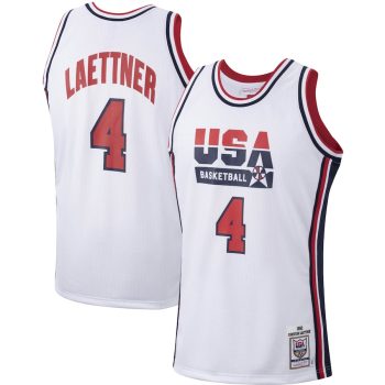 Christian Laettner USA Basketball Mitchell & Ness 1992 Jersey - White